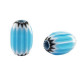 Millefiori tube bead 12x8mm - Light blue